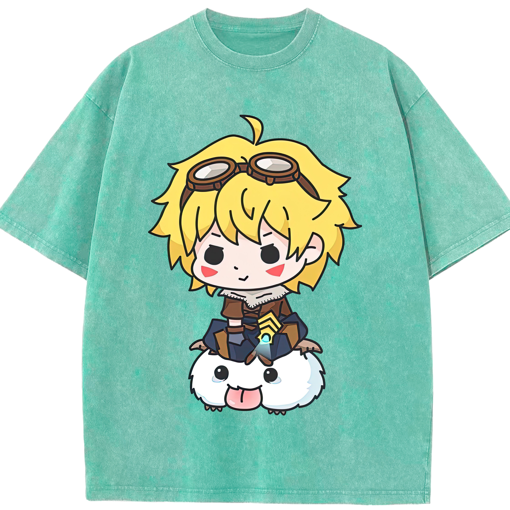 リーグ・オブ・レジェンド League of Legends LOL 綿100% ヴィンテージ風 半袖Tシャツ（フロントプリント）
